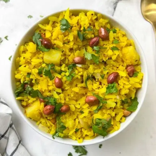 Poha with Roasted Peanuts