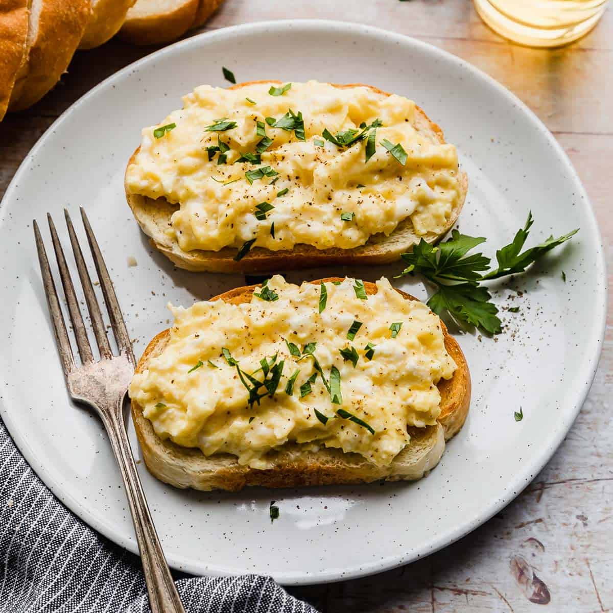 Scrambled Egg Whites with Whole Grain Toast
