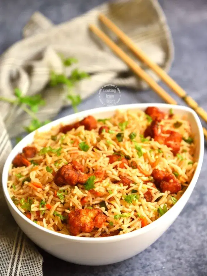 Egg Manchurian Fried Rice