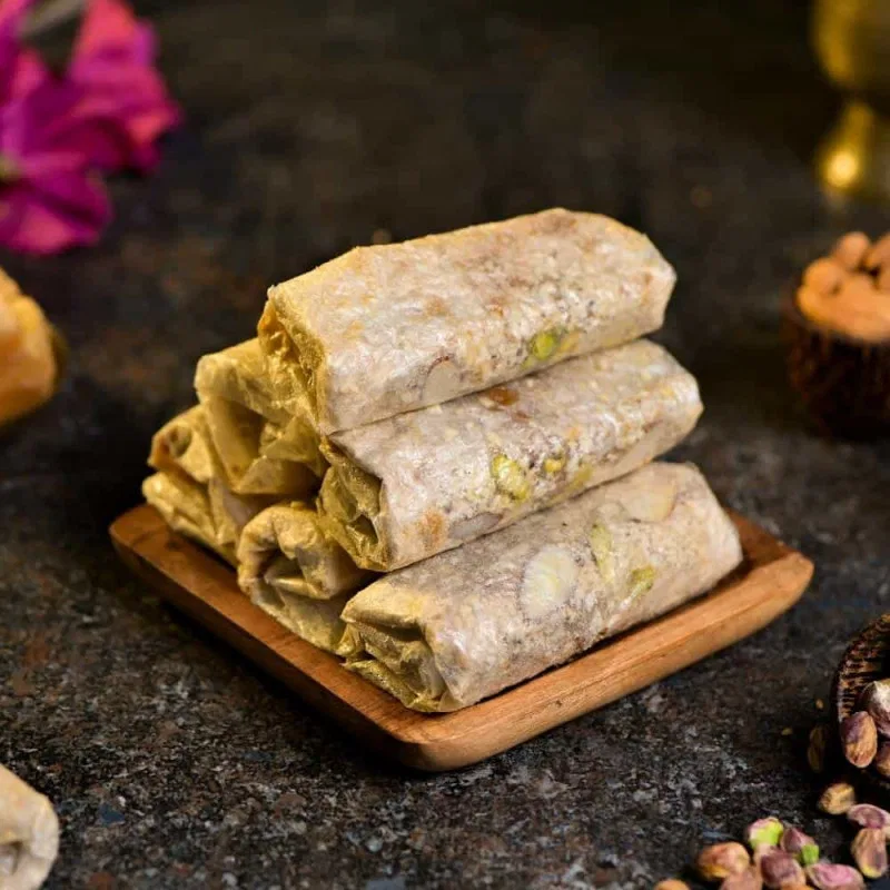 Jaggerry Kaju Badam Pootharekulu/ Dry fruit paper sweet