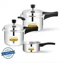Greenchef Coral Combo 5 L, 3 L, 2 L Outer Lid Pressure Cooker – image 1
