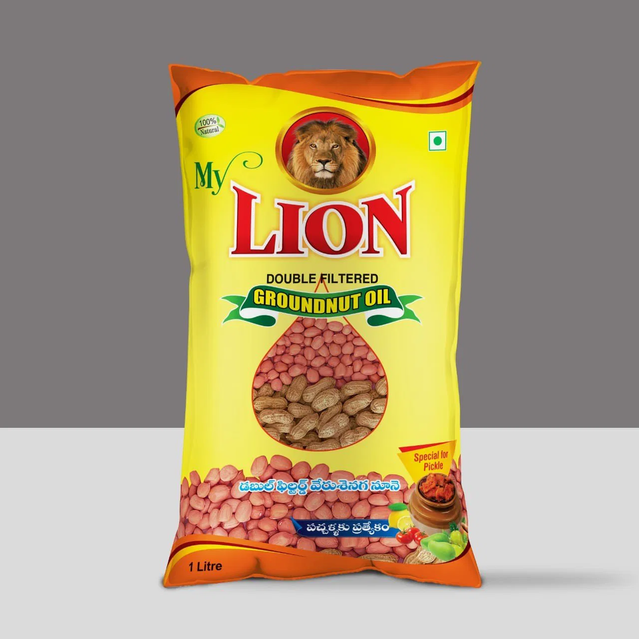 Lion Brand Double Filtered Groundnut Oil 1 ltr.