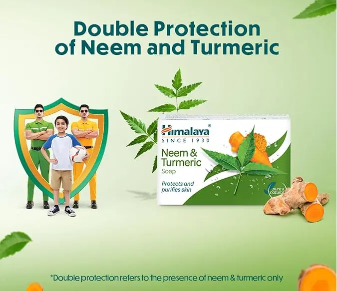 Himalaya Herbals Neem And Turmeric Soap, 125g (Pack Of 6)