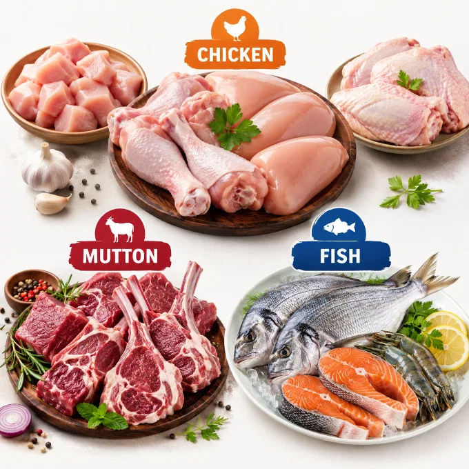 Meat | Fish | Eggs and others