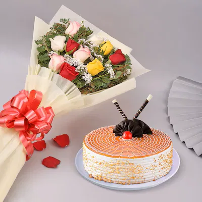 Blooming butterscotch cake
