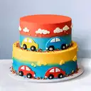 Car theme birthday cake – image 1