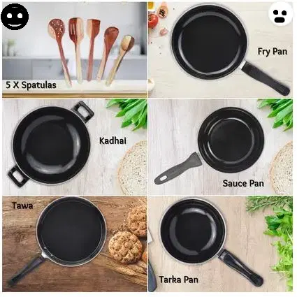 Healthy Cook Induction Bottom Non-Stick Coated Cookware Set  Cast Iron, 10 - Piece