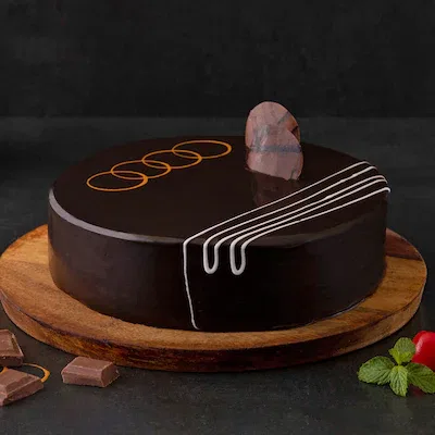 Decorative chocolate cake