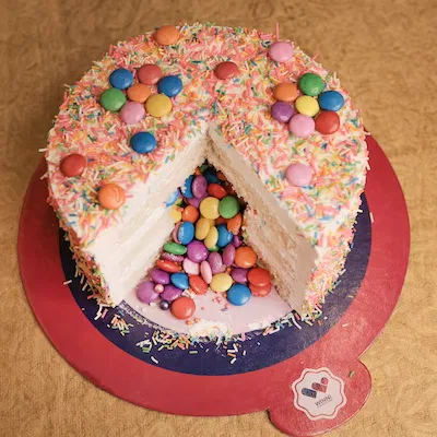 Decorative hidden gems cake