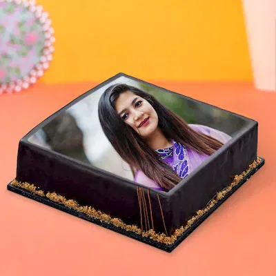 Delectable chocolate photo cake