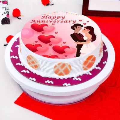 Delicious poster anniversary cake