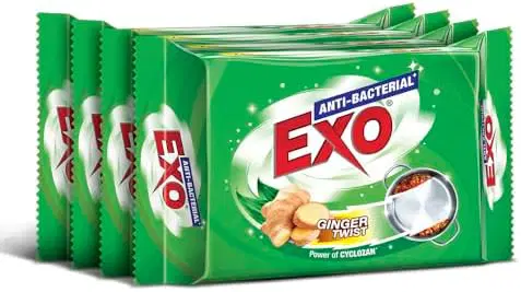 Exo Anti-Bacterial Dishwash Bar, 125 g (100 g + 25 g Extra)