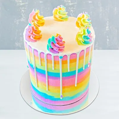 Fairy cream rainbow cake
