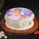 Flowery Personalized Vanilla Cake – image 1