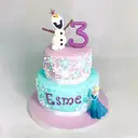Happy venilla snowman fondant cake – image 1