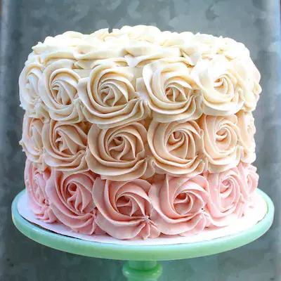 Heavenly rose cake