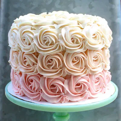 Heavenly rose cake