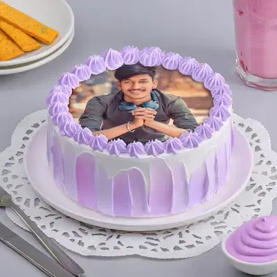 Heavenly Vanilla Photo Cake