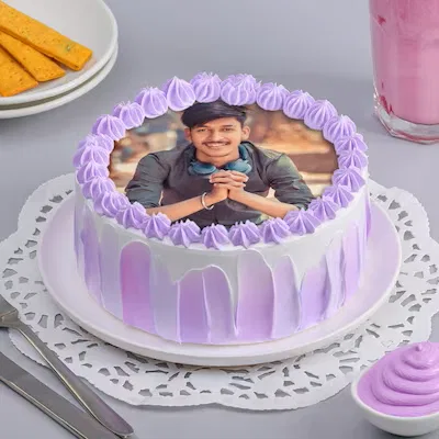 Heavenly Vanilla Photo Cake