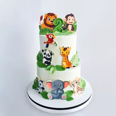 Jungle theme cake