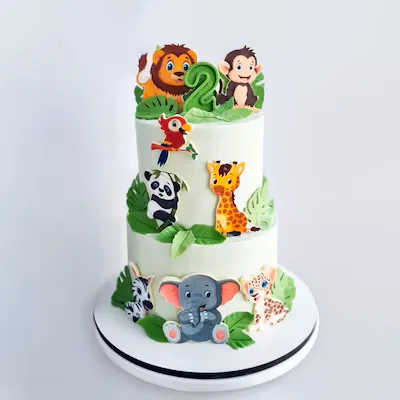 Jungle theme cake