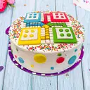 Ludo fondant cake – image 1