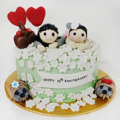 Mom and dad anniverssary cake
