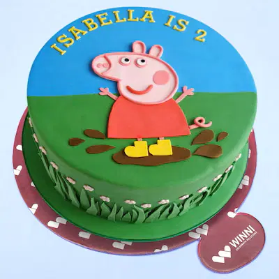 peppa pig fondant cake