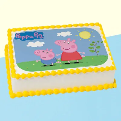 Peppa pig photo cake