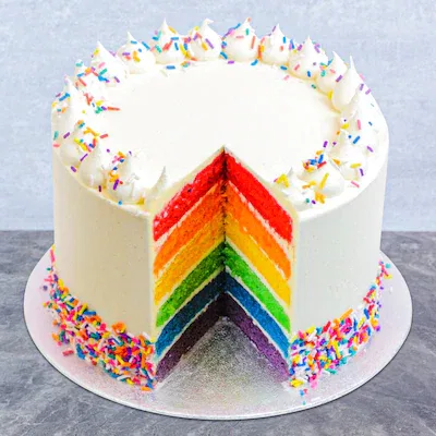 Rainbow sparkle cake