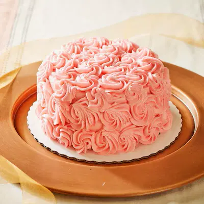 romantic pink bluss strawberry cake