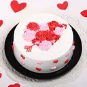 Rosy romance blackforest cake – image 1
