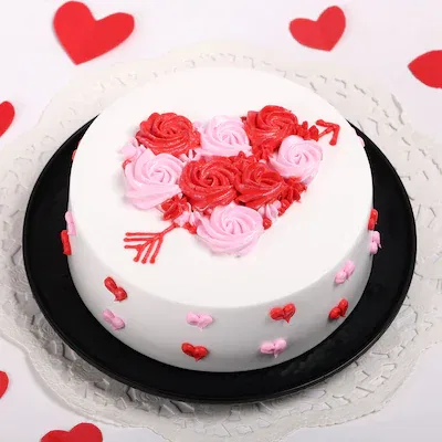 Rosy romance blackforest cake