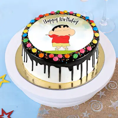 shinchan choco venilla cake