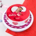 strawberry addicted photo cake – image 1