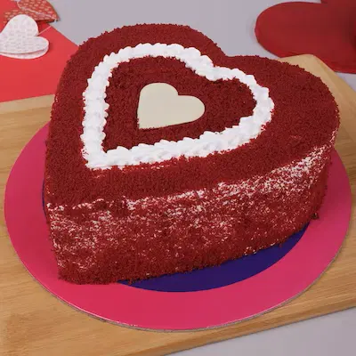 tempting redvelvet anniversary cake