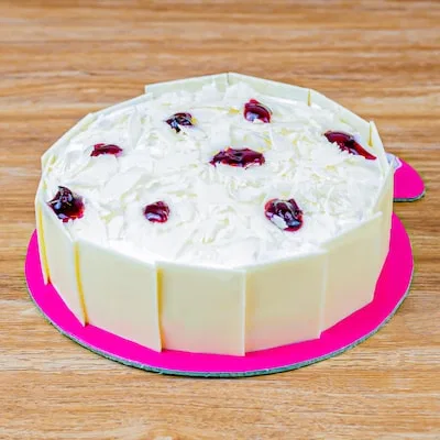 Tempting white forest cake