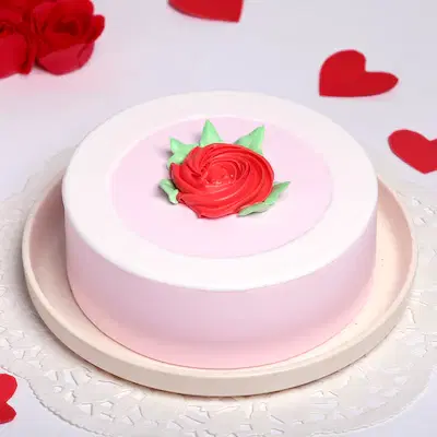 vanilla rose cake