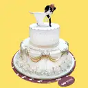Wow Gold Wedding Cake – image 1