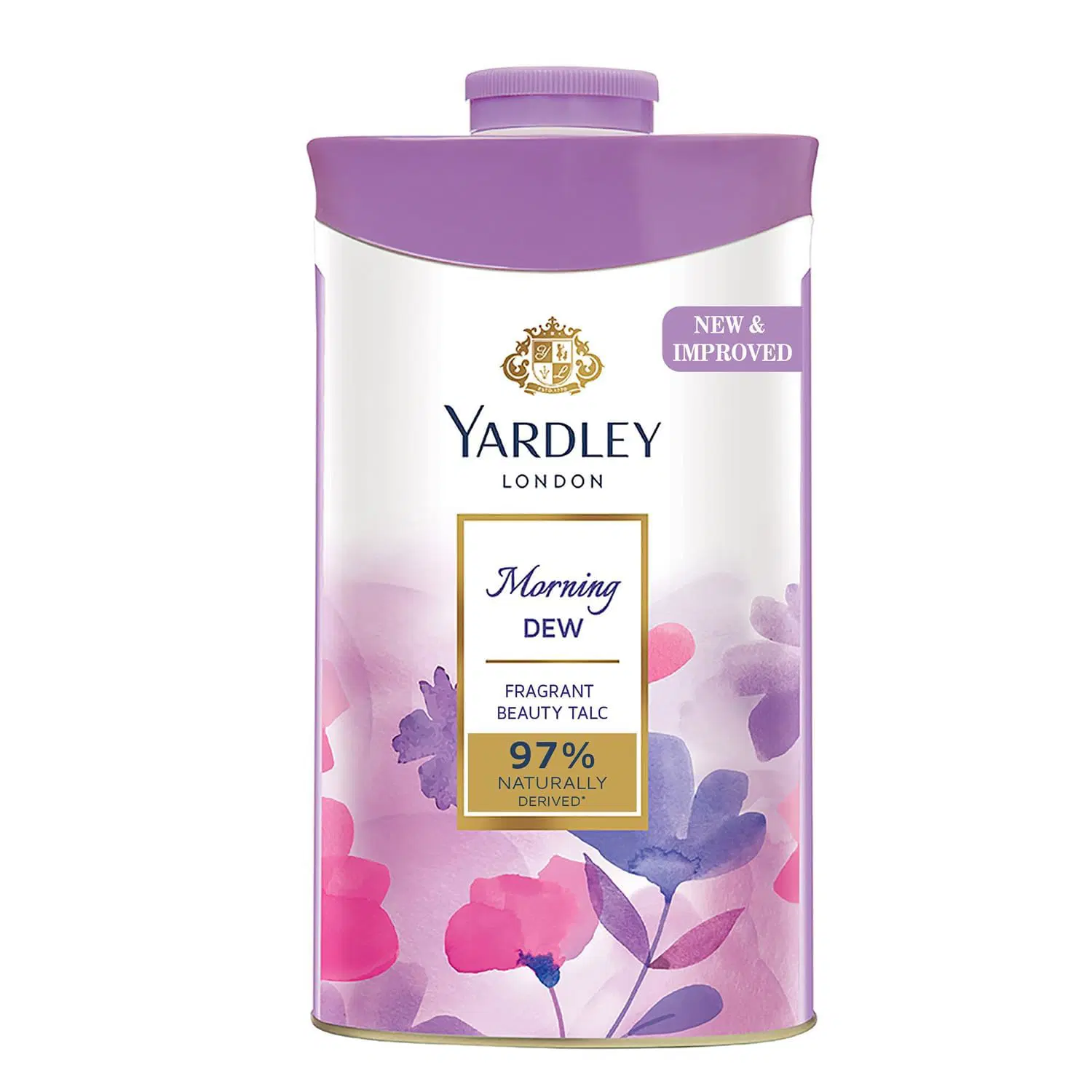 Yardley London Morning Dew Perfumed Talc Pwder for Women with Calcium Carbonate, Magnisium Carbonate, Fragrance, Dipropylene Glycol, Calcium Silicate, Triclosan, Pack of 1, 250g