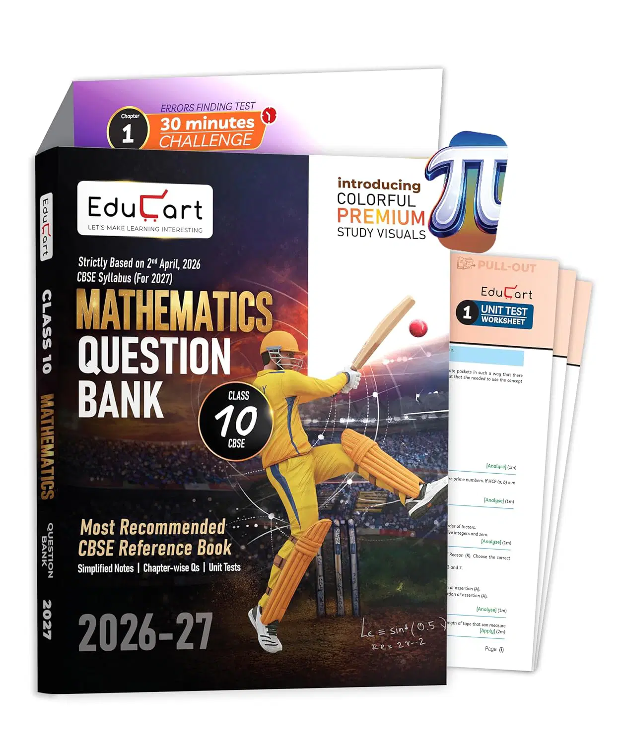 Educart CBSE Class 10 Mathematics Question Bank 2026-27 | Chapterwise