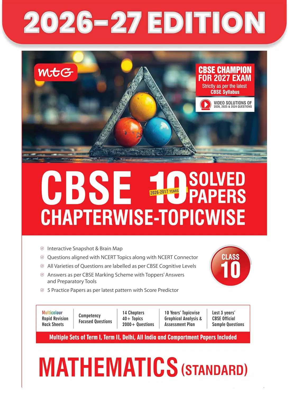 MTG Mathematics Standard Chapterwise-Topicwise Class-10