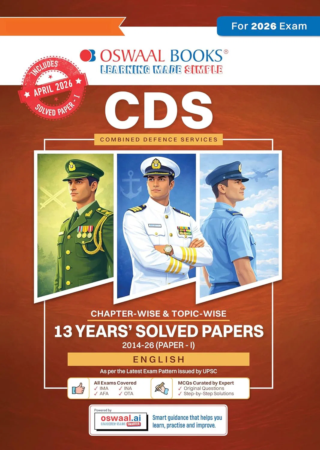 Oswaal CDS English 13 Years’ Solved Paper