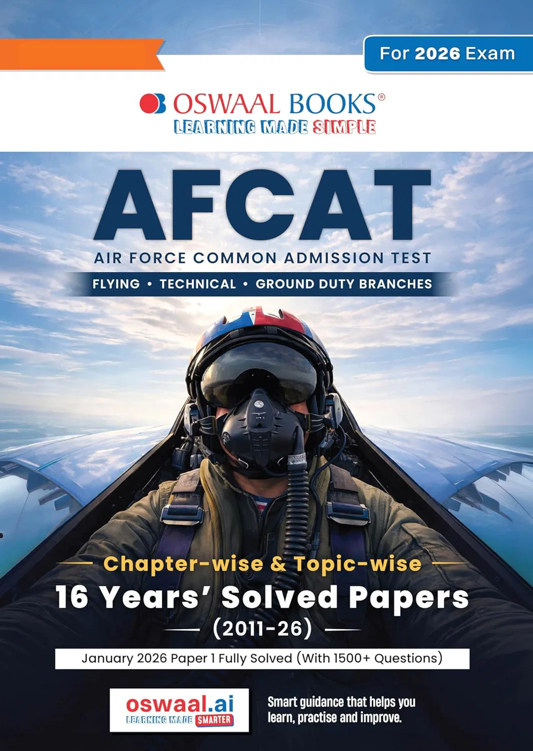 Oswaal AFCAT PYQs 2011–2026 | 16 Years
