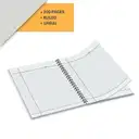 Sundaram A4 Spiral Regiter – 300 Pages Rulled Bright White Paper – image 2