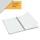 Sundaram A4 Spiral Regiter – 300 Pages Unrulled/Plain Bright White Paper – image 2