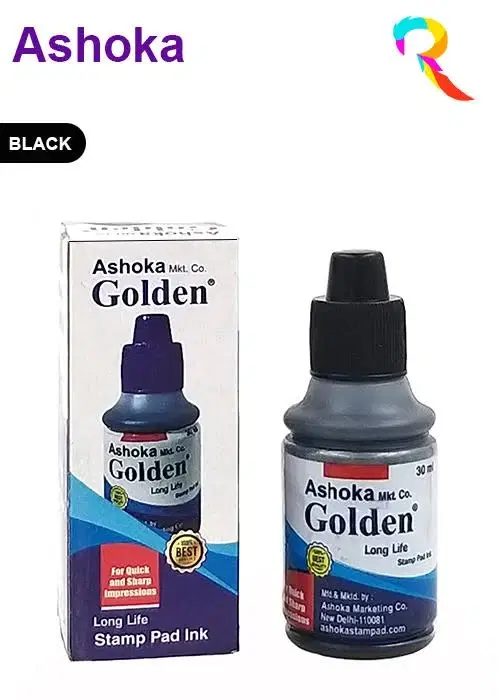 Ashoka Golden Stamp Pad Ink 30ml - Voilet