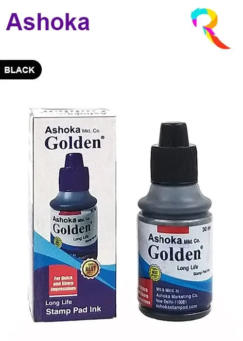 Ashoka Golden Stamp Pad Ink 30ml - Voilet