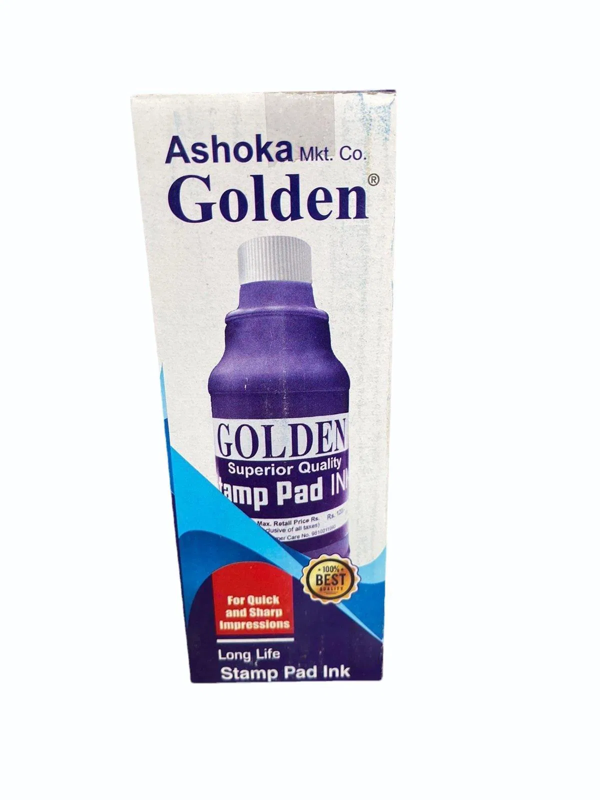 Ashoka Golden Stamp Pad Ink 500ml-Voilet