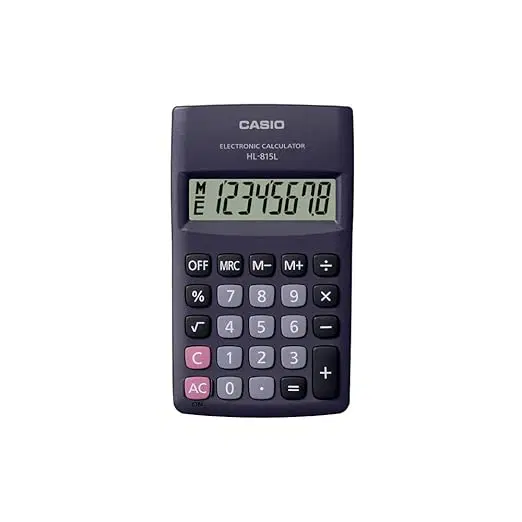 Casio HL-815L-BK Black Portable Calculator